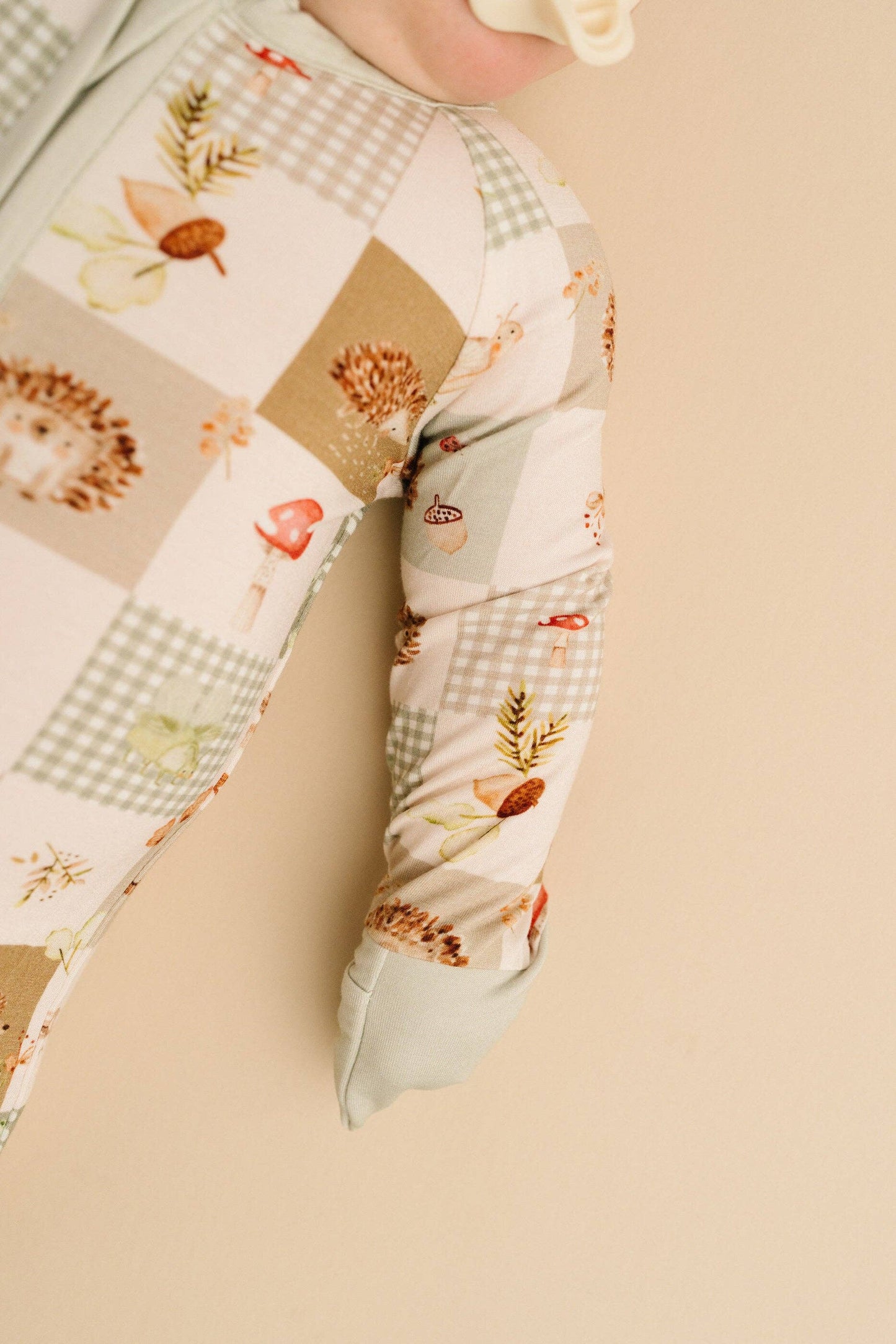 Little One Shop - Hedgehog Patchwork Bamboo PJ Sleeper