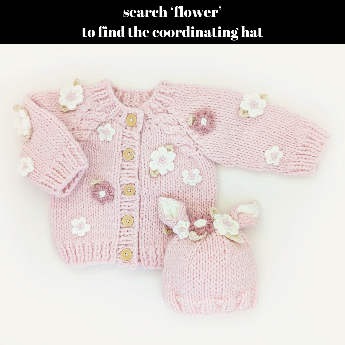 Huggalugs - Flower Cardigan Sweater Baby & Toddler