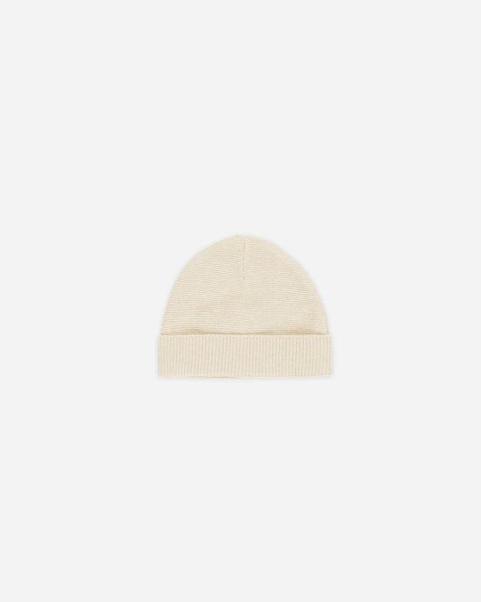 Quincy Mae - Baby Beanie Hat || Heathered Natural