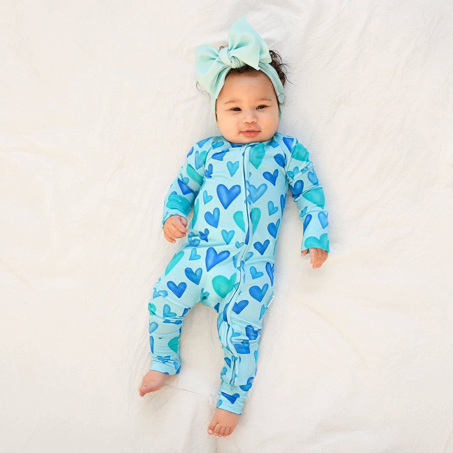 Gigi and Max - Cruz Zip Valentines Day Bamboo One Piece Two Way Zipper Baby