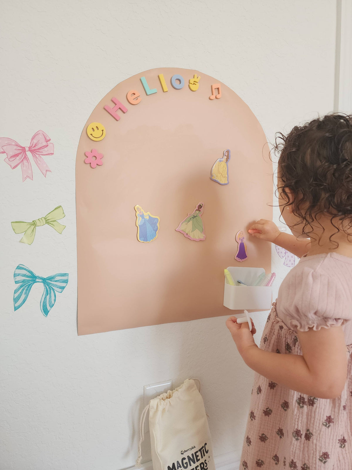 Cherrypick - MINI Magic Playwall - Arch Magnetic Art Wall Decal: Blush