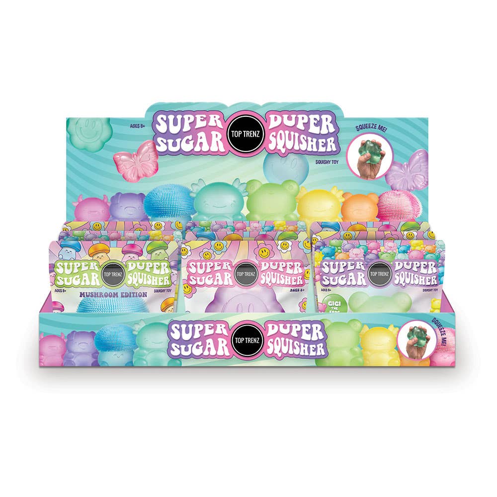 Top Trenz Inc - Super Duper Sugar Squisher Toy- Butterfly | Squish | Fidget (limit 1)