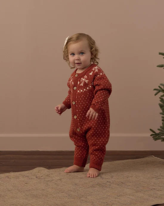 Rylee + Cru - Fair Isle Romper || Ruby