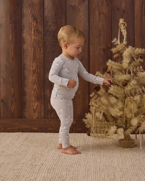 Quincy Mae - Bamboo Pajama Set || Snowman