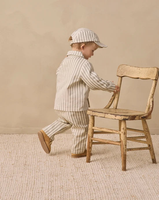 Quincy Mae - Utility Jacket || Laurel Pinstripe