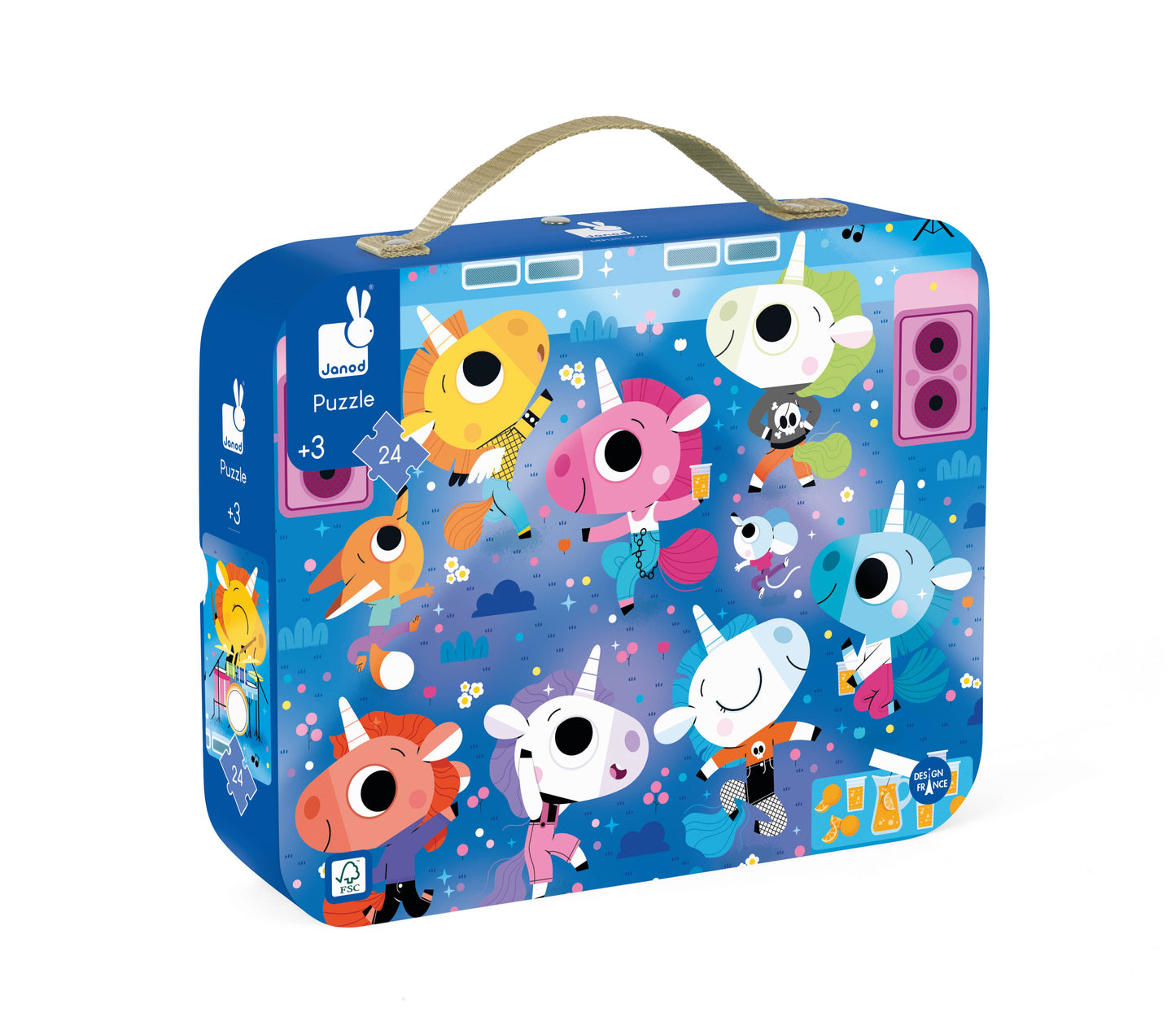 Janod - PUZZLE - UNICORNS ROCK CONCERT  - 24pz