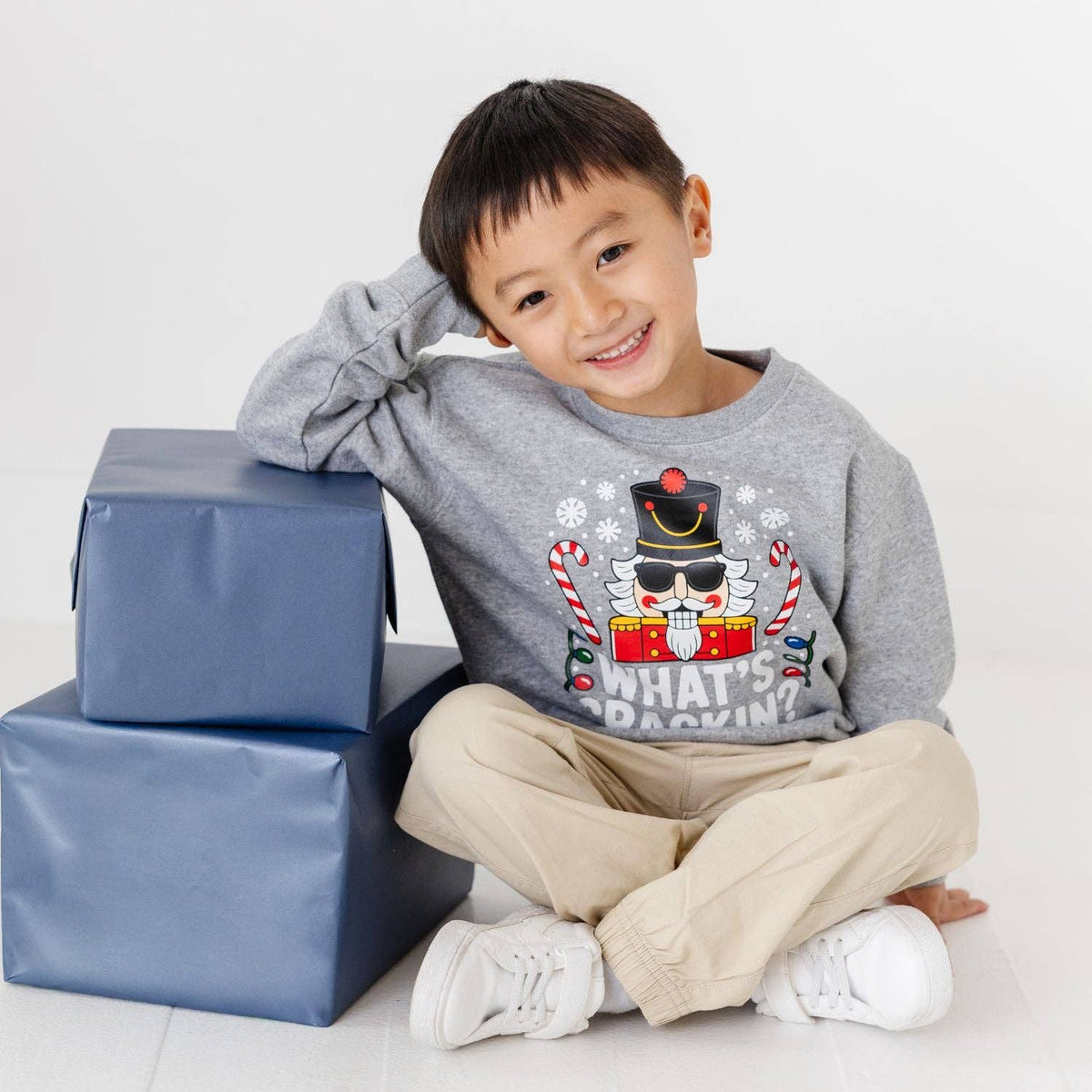 Sweet Wink - What's Crackin Christmas Sweatshirt - Kids Clothing -Holiday