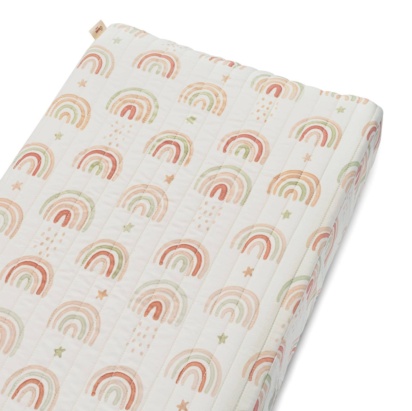 Crane Baby - Parker Quilted Change Pad Cover (Rainbow)