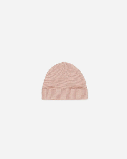 Quincy Mae - Baby Beanie Hat || Heathered Rose