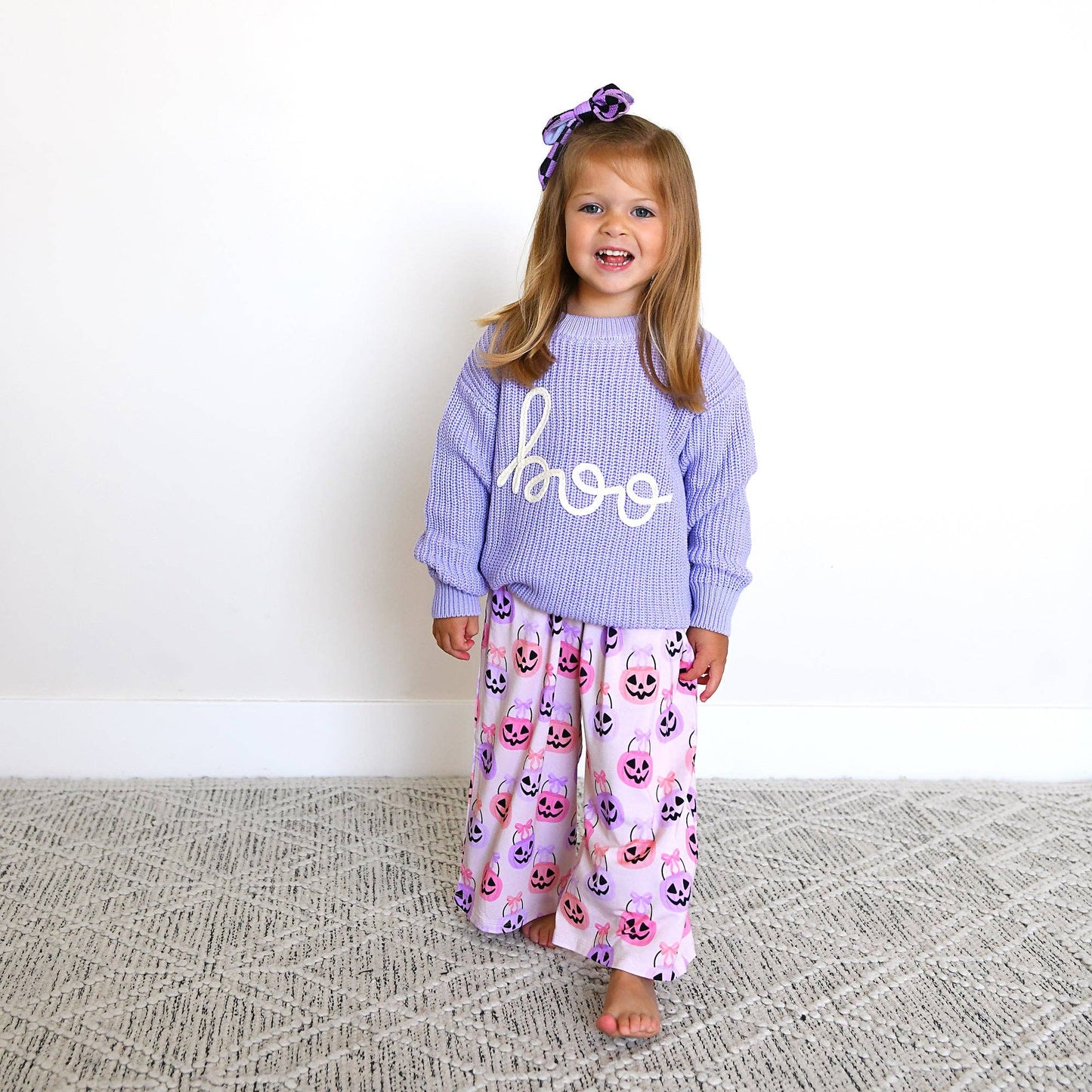 Gigi and Max - BOO Purple Knit Sweater - Halloween