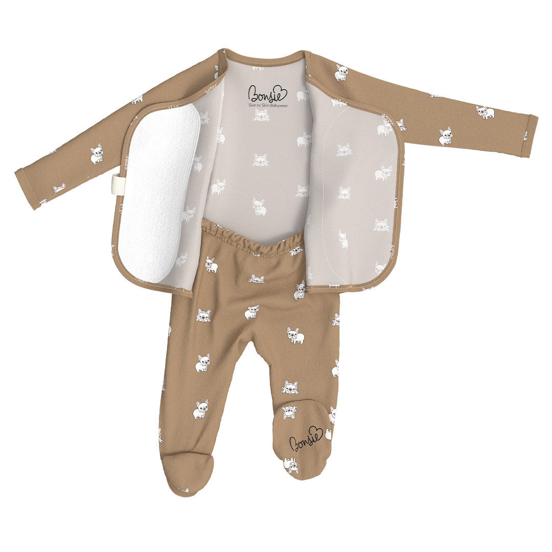 Bonsie Skin to Skin Babywear - Footie - Frenchie