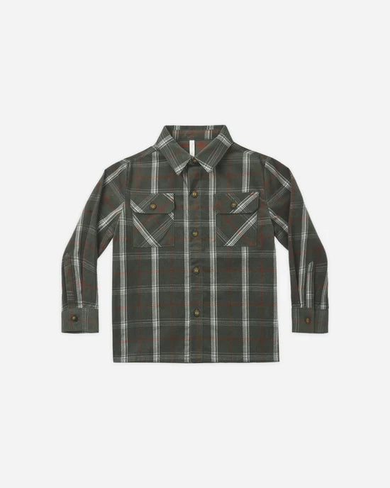 Rylee + Cru - Pocketed Flannel Shirt || Holiday Plaid