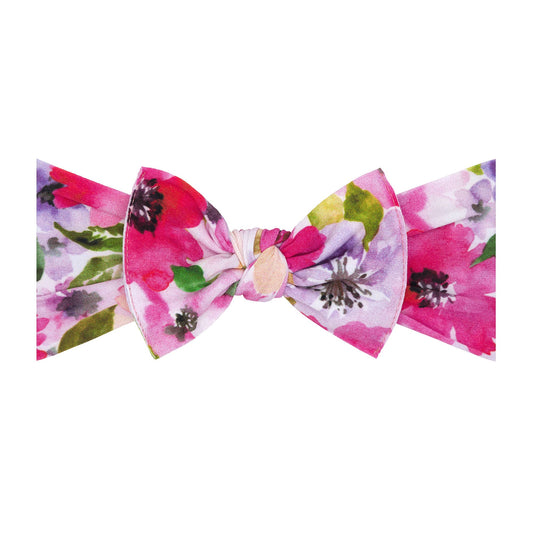 Baby Bling Bows - Baby Bling® Printed Knot soft nylon headband: Delilah