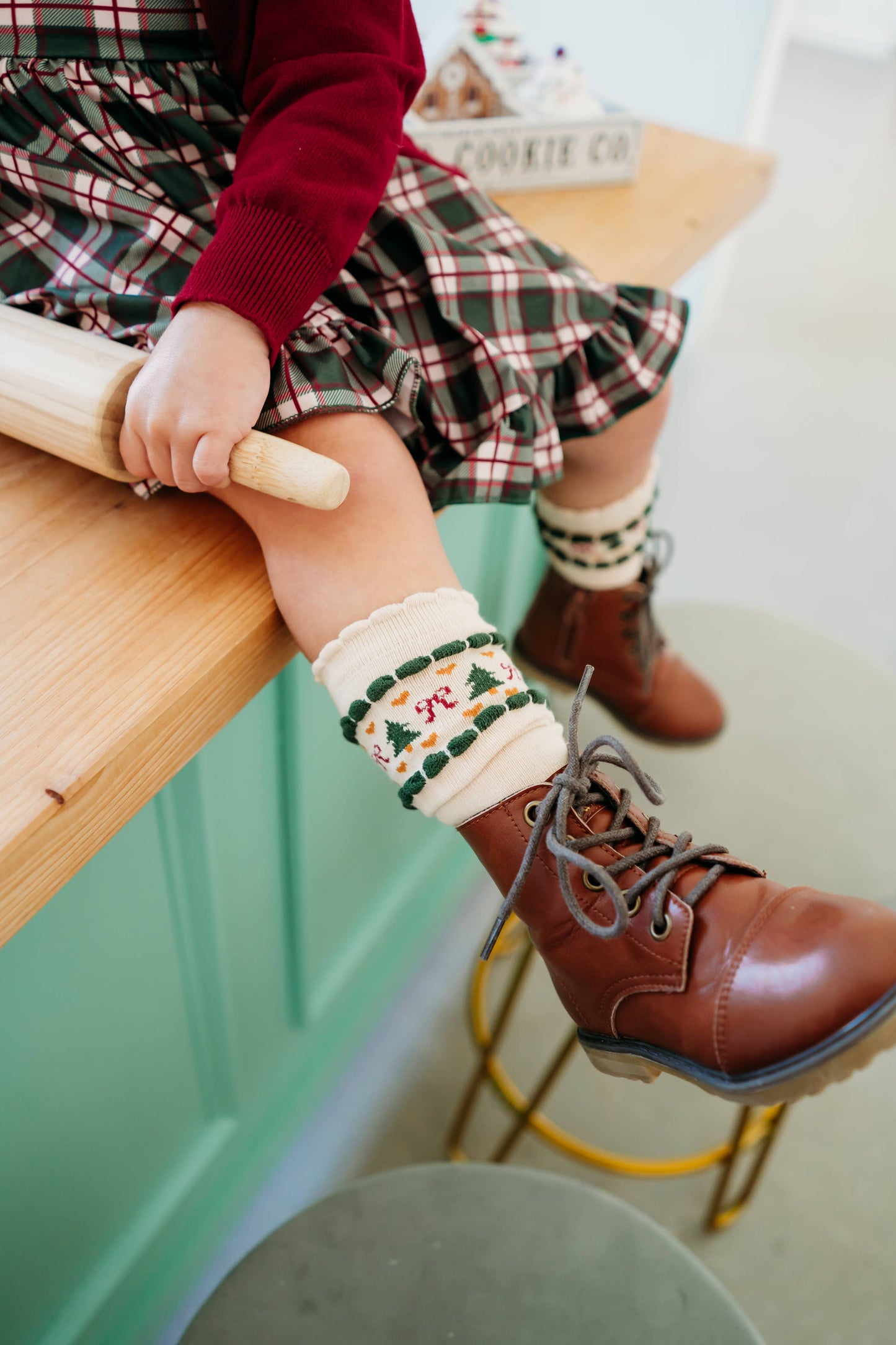 Little Stocking Co. - Vanilla Fair Isle Knee High Socks