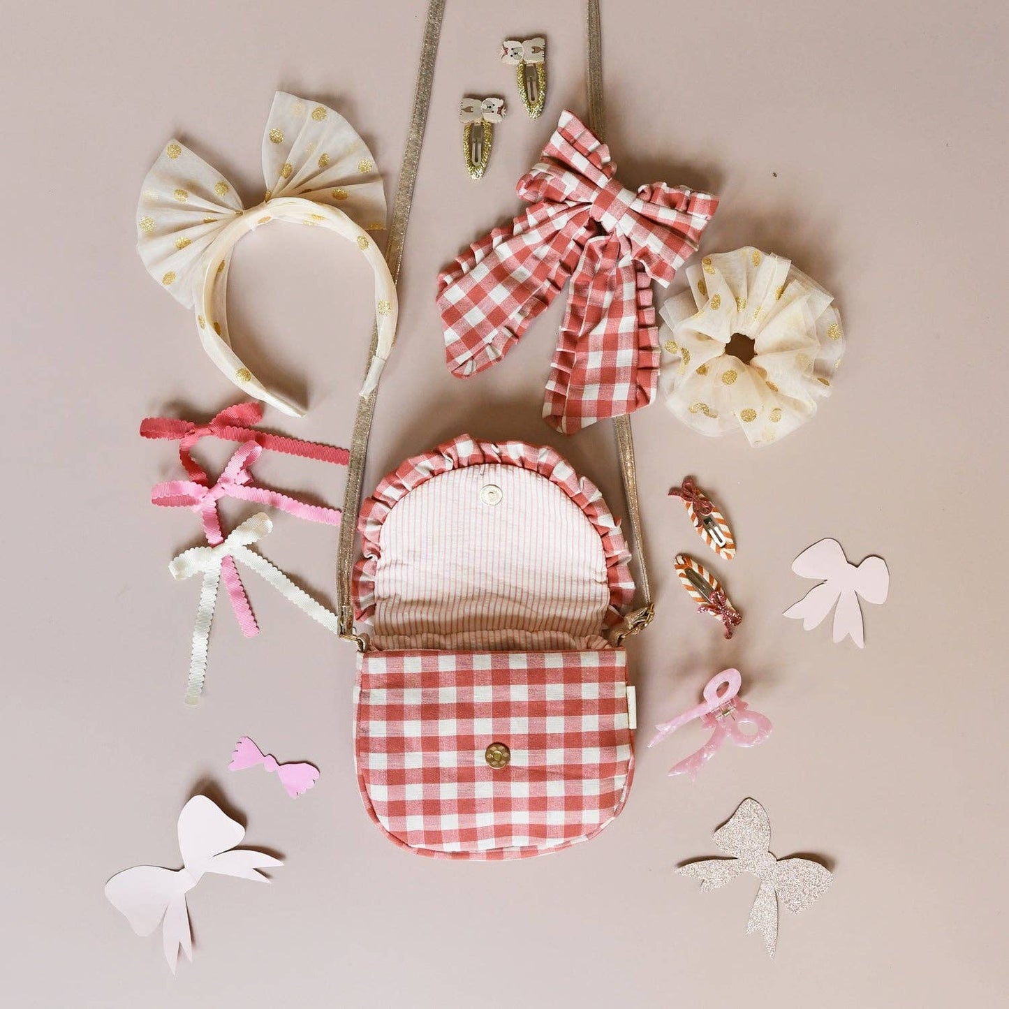 Rockahula Kids US - Stripy Glitter Bow Clips