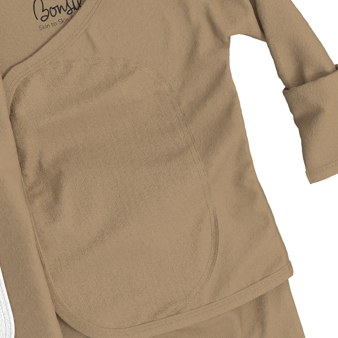 Bonsie Skin to Skin Babywear - Footie - Mocha
