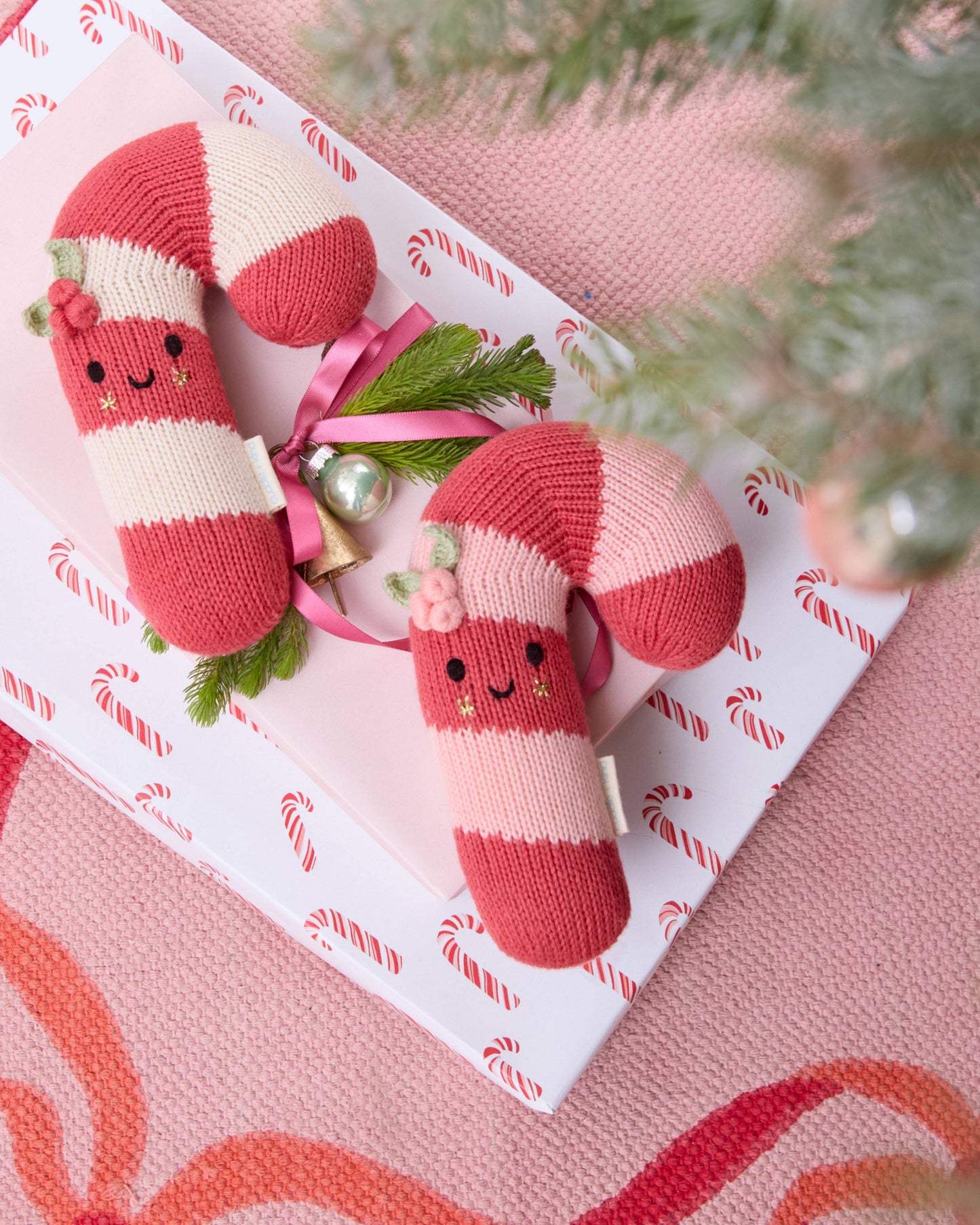 cuddle+kind - Baby candy cane (blush stripe)