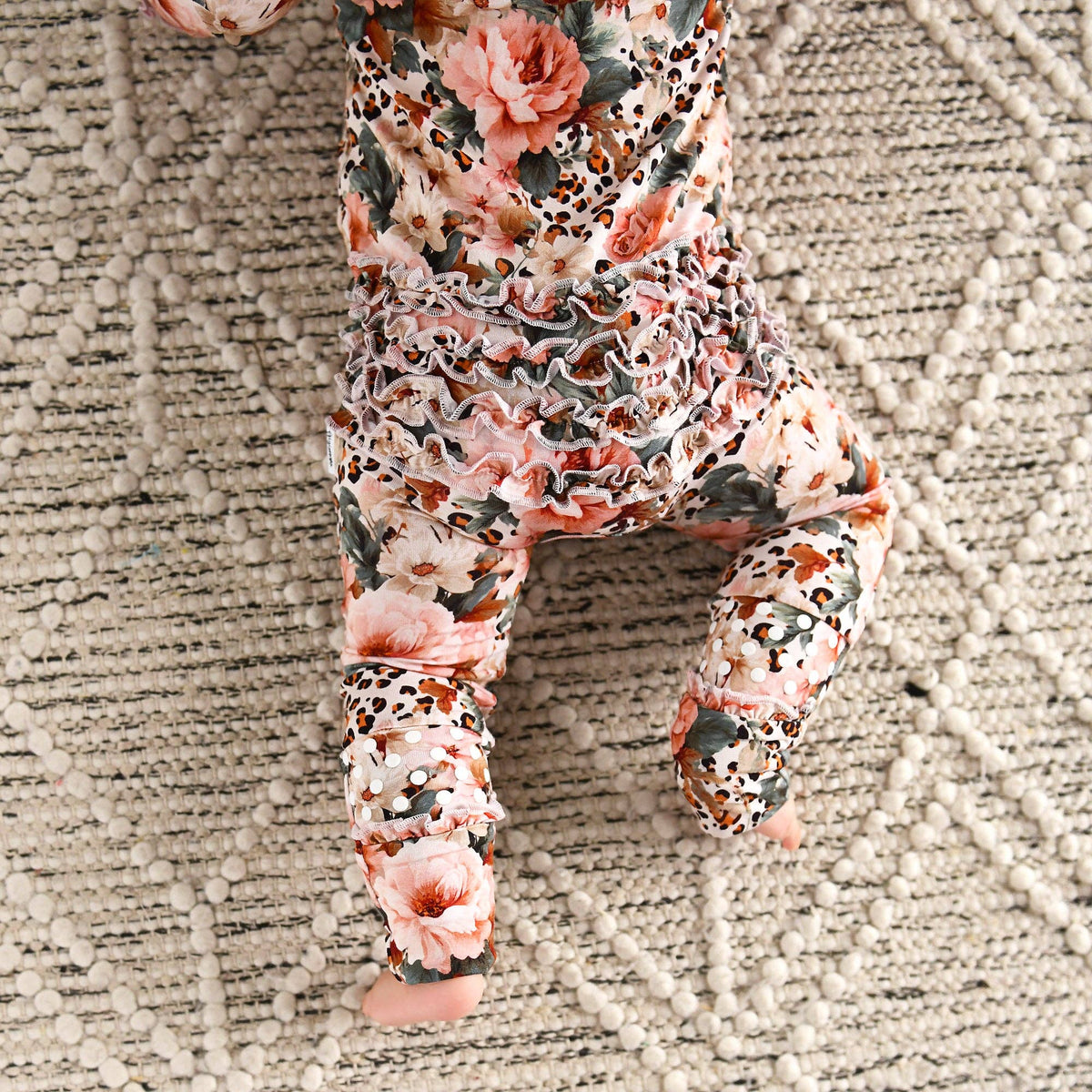 Gigi and Max - Laura - Ruffle Zip Bamboo Romper PJ