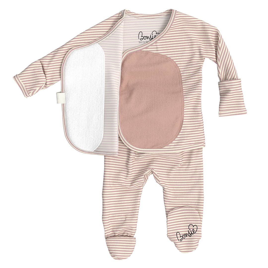 Bonsie Skin to Skin Babywear - Footie - Berry Twist