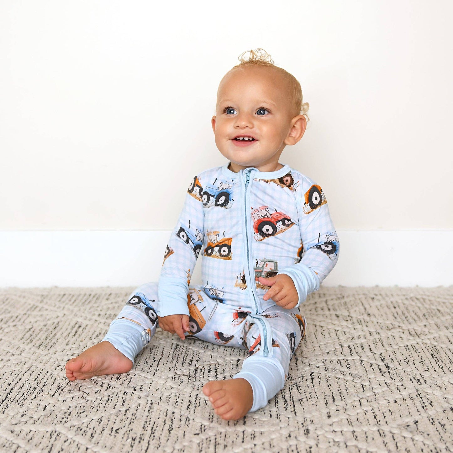 Gigi and Max - Luca ZIP One Piece Tractor Romper PJ