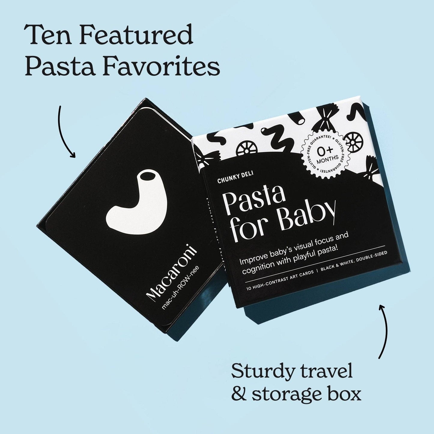 Chunky Deli - Pasta for Baby Black and White Contrast Book