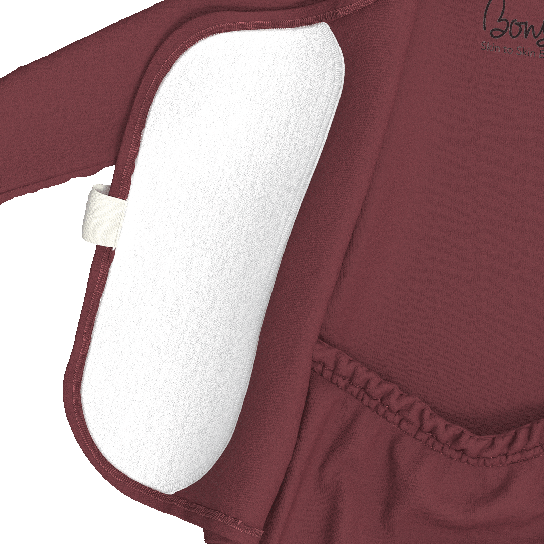 Bonsie Skin to Skin Babywear - Footie - Mulberry
