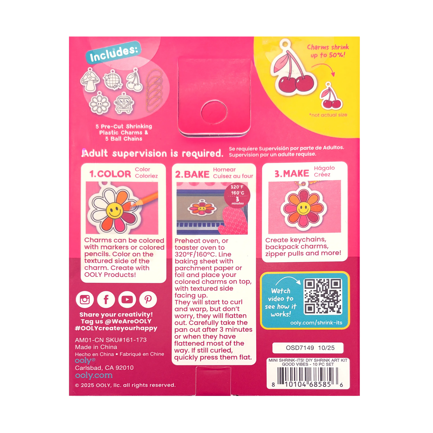 OOLY - Mini Shrink-Its! DIY Shrink Art Kit - Good Vibes