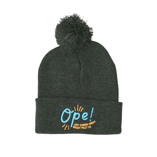 Sweetpea and Co. - Ope! Winter Beanie Hat, Midwest Winter Knit Hat: Pom Pom Beanie