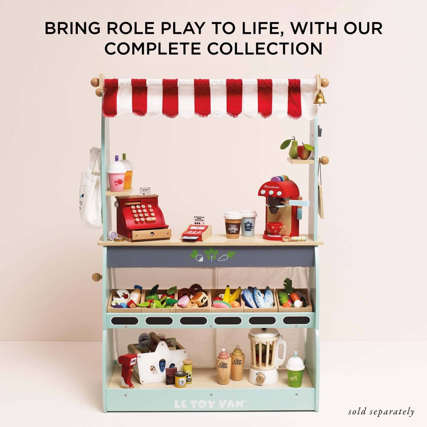Le Toy Van, Inc. - Cheese & Dairy Wooden Market Crate