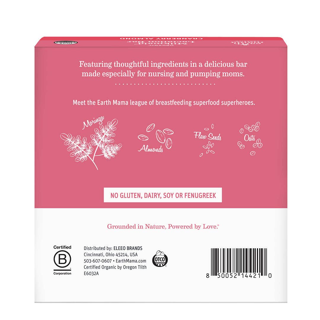 Earth Mama Organics - Organic Milkmaid® Lactation Bars Cranberry Almond