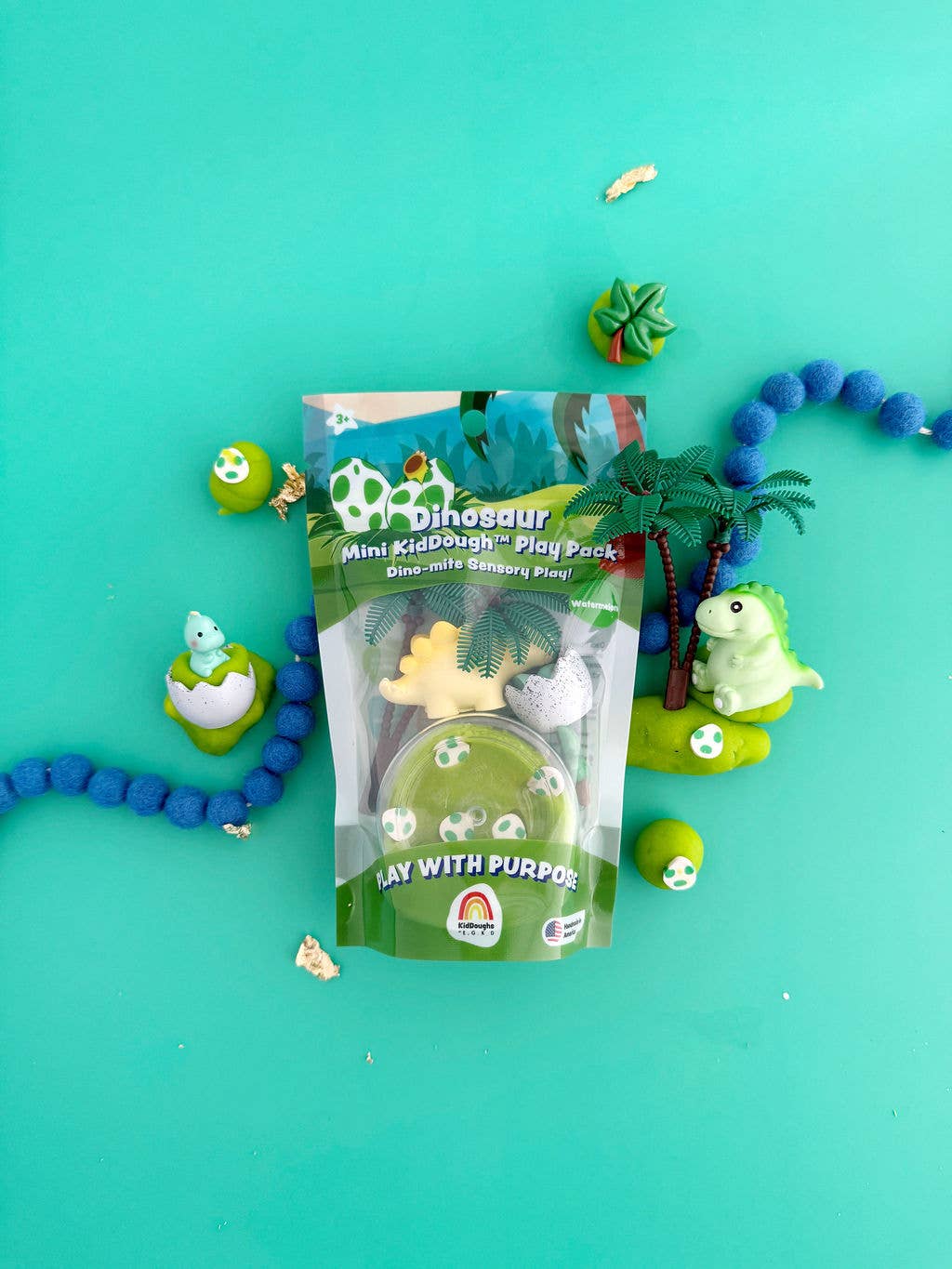 Earth Grown KidDoughs (KidDoughs by EGKD) - Dinosaur Mini KidDough Play Pack