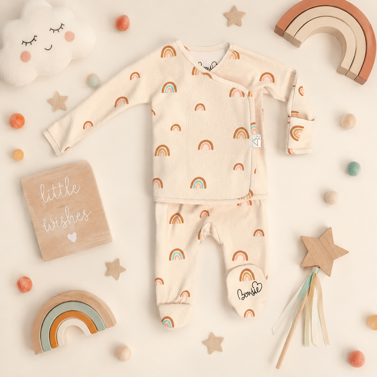 Bonsie Skin to Skin Babywear - Footie - Little Wishes