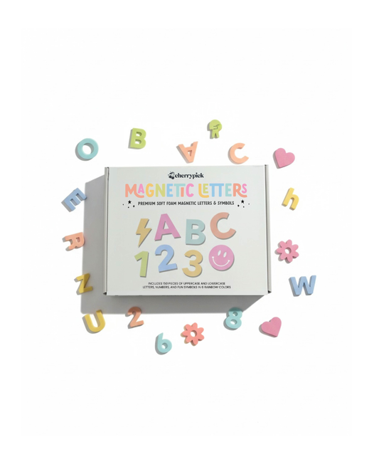 Cherrypick - Soft Foam Magnetic Letters & Symbols 150pc Set: Pastel Rainbow