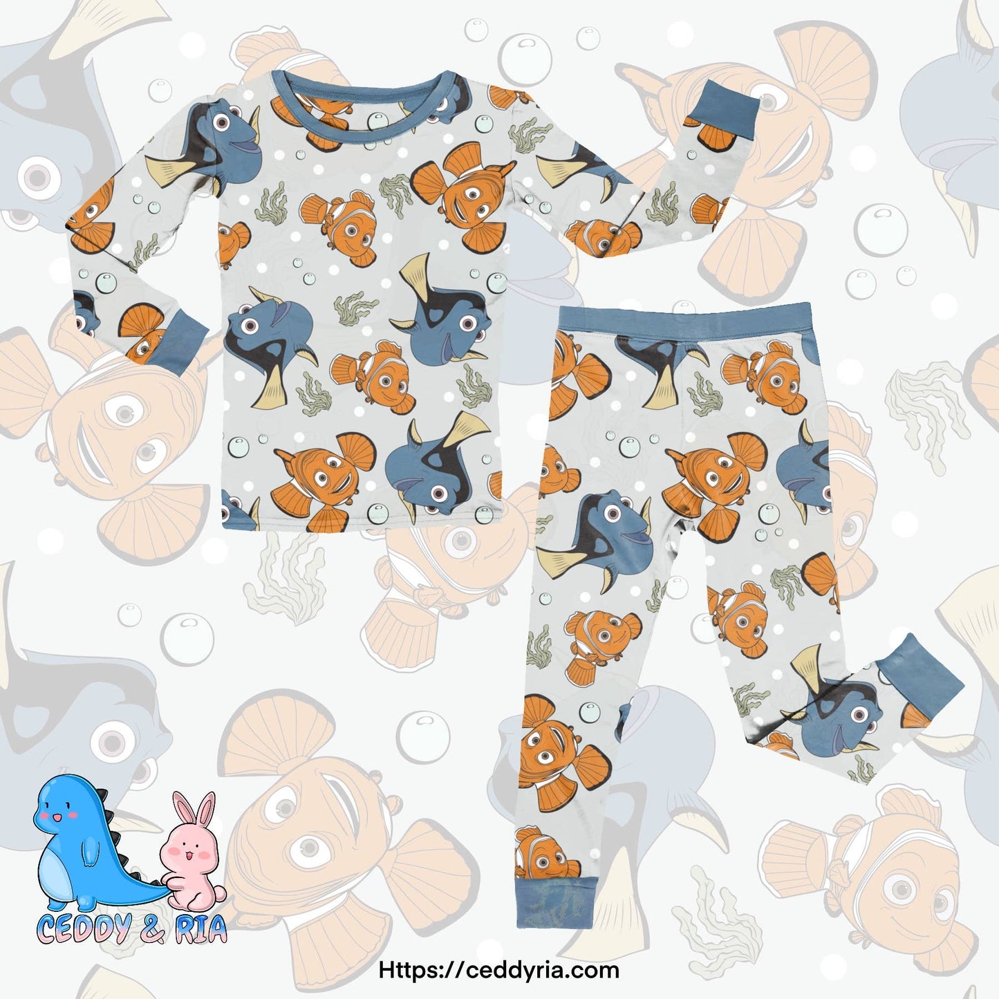 CEDDY & RIA - Finding Nemo Disney Lost Fish bamboo 2 piece set pjs