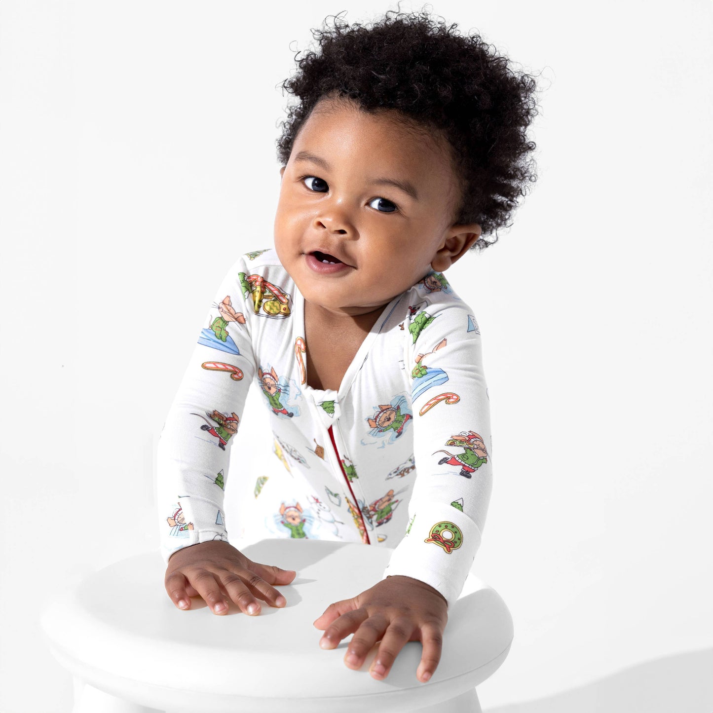 Bellabu Bear - If You Give A Mouse A Cookie Christmas Bamboo Convertible Footie