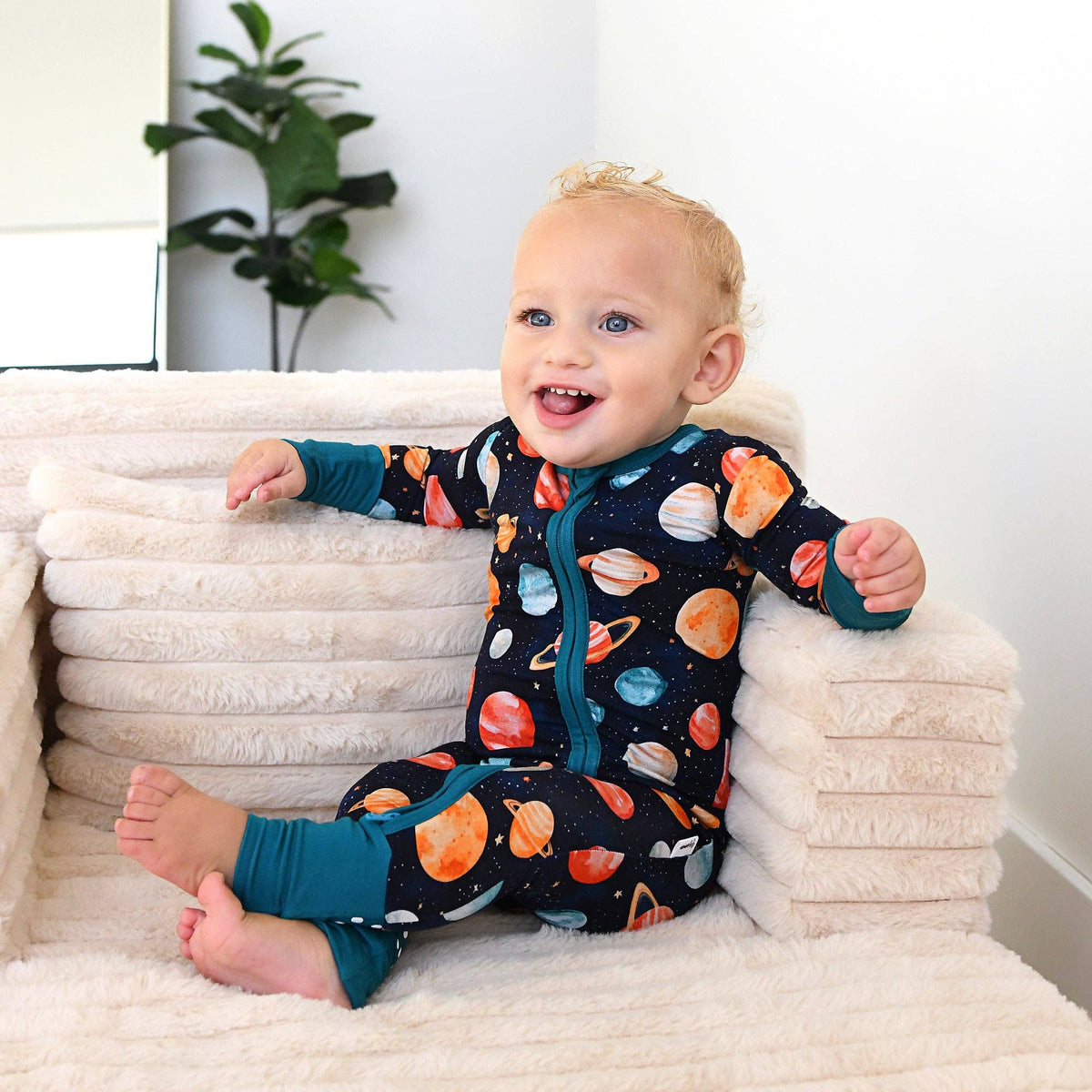 Gigi and Max - Harrison ZIP Bamboo PJ Romper