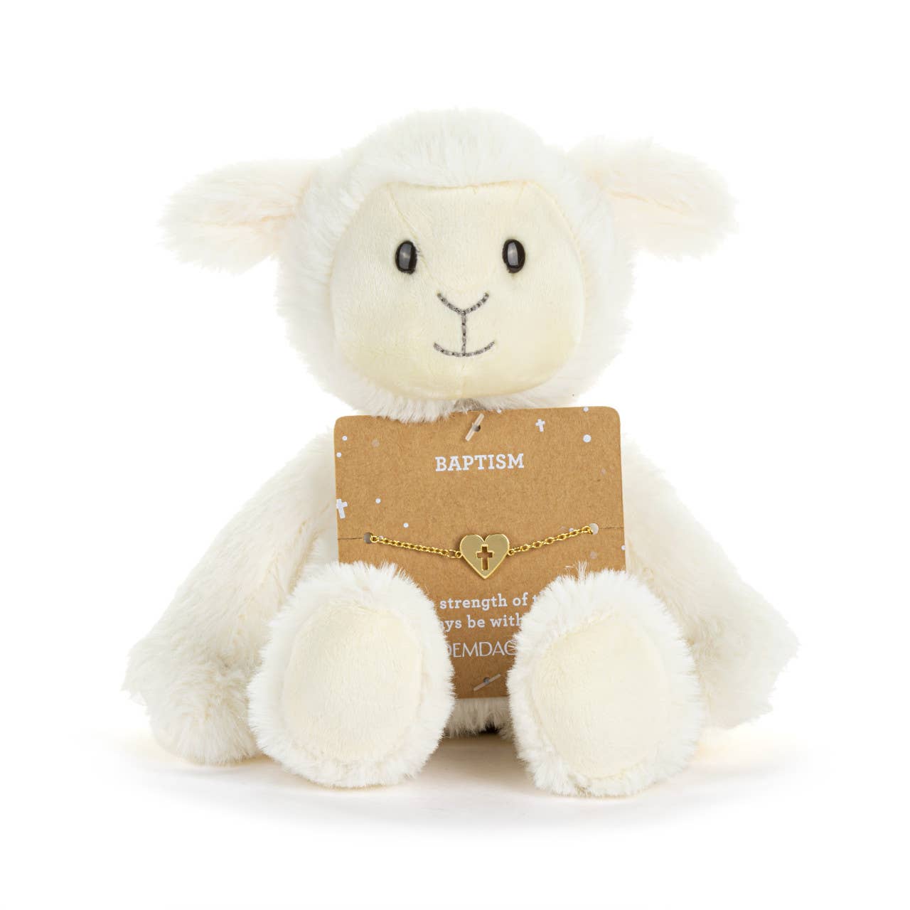 DEMDACO - Baptism Lamb + Bracelet - 8in