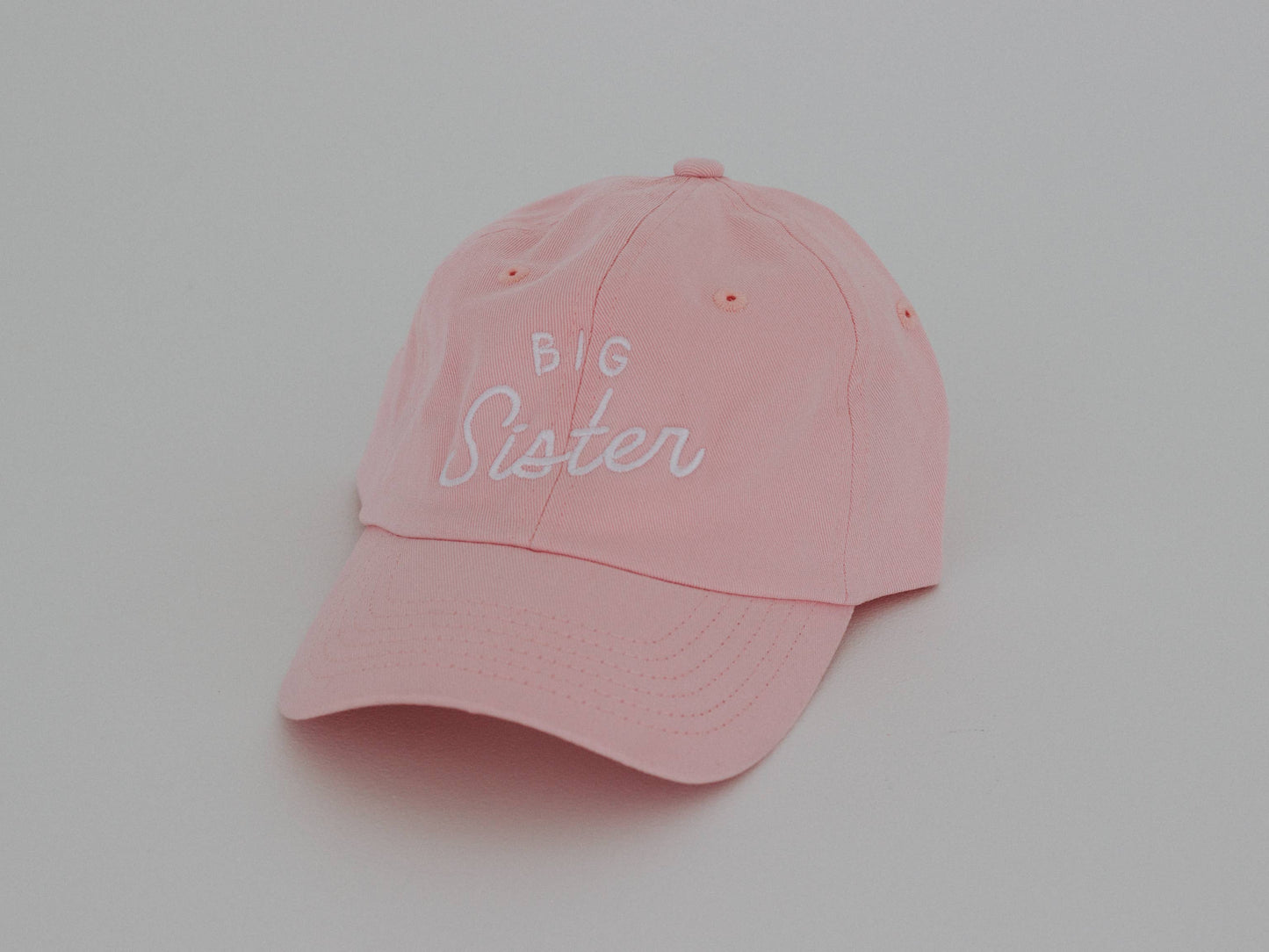 Gladfolk - Big Sister Pink Twill Hat • Modern Girls Cap for New Sisters