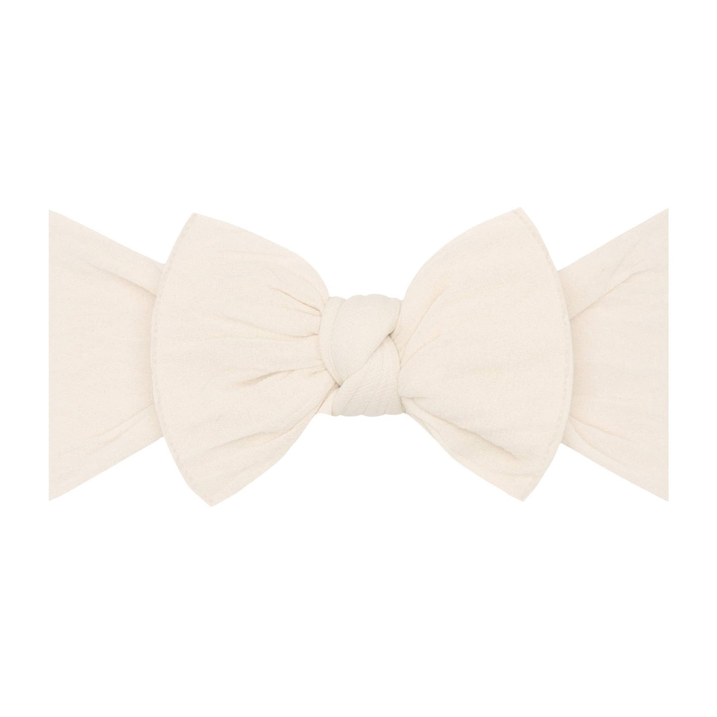 Baby Bling Bows - Oatmeal - The Original Knot soft nylon headband