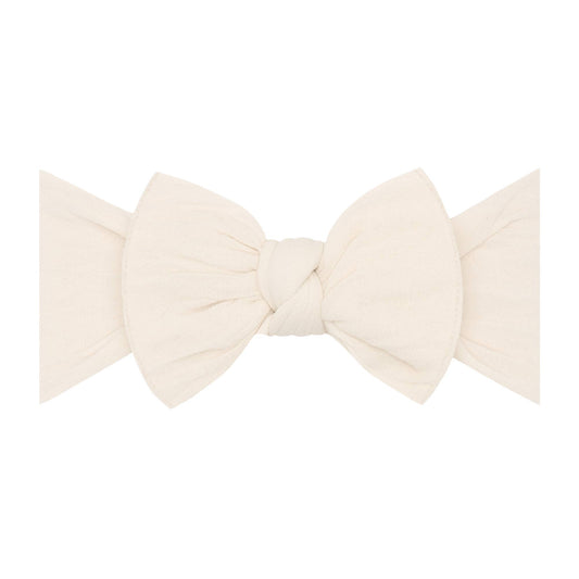 Baby Bling Bows - Oatmeal - The Original Knot soft nylon headband