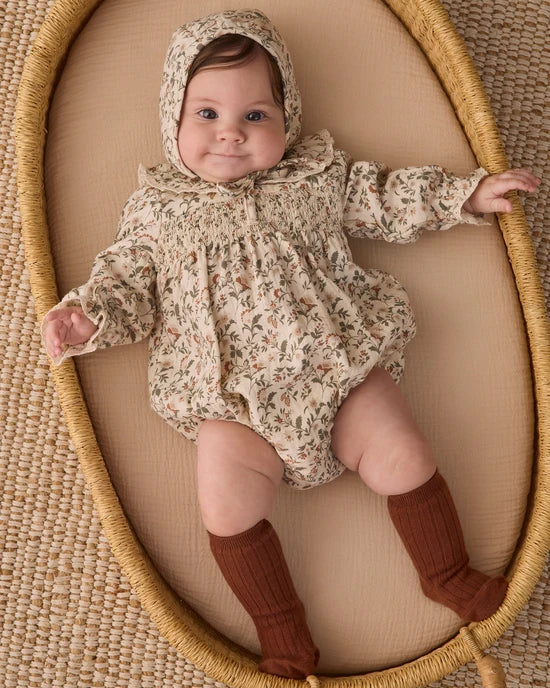 Quincy Mae - Callie Romper || Holiday Floral