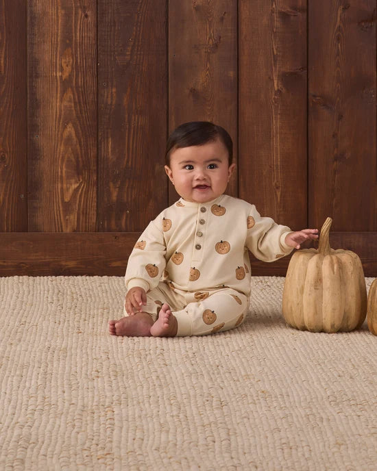 Quincy Mae - Relaxed Fleece Jumpsuit || Pumpkins