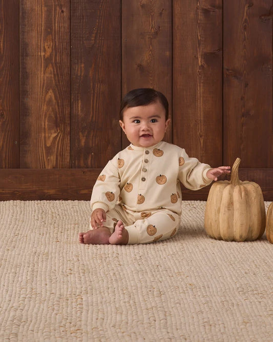 Quincy Mae - Relaxed Fleece Jumpsuit || Pumpkins