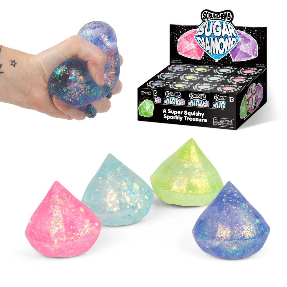 One for Fun- Scrunchems® Sugar Diamonds Squishy Fidget Toy (1pc) (Limit 3)