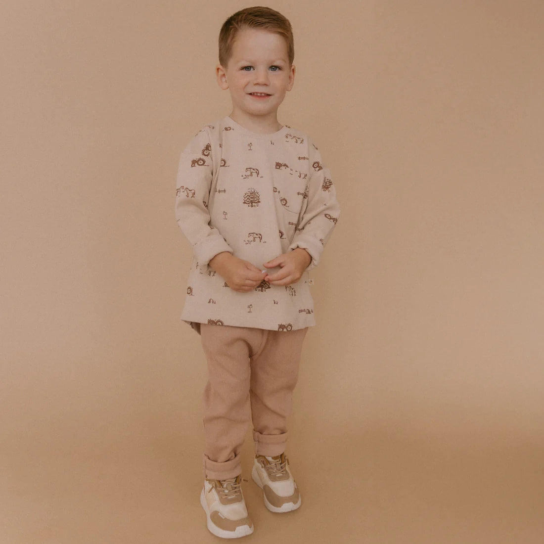 Makemake Organics - Organic Tee & Foldover Pants Set - Farm