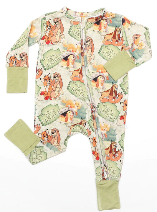 Charlie's Project Kids - Disney Fox and the Hound Zip PJ Romper
