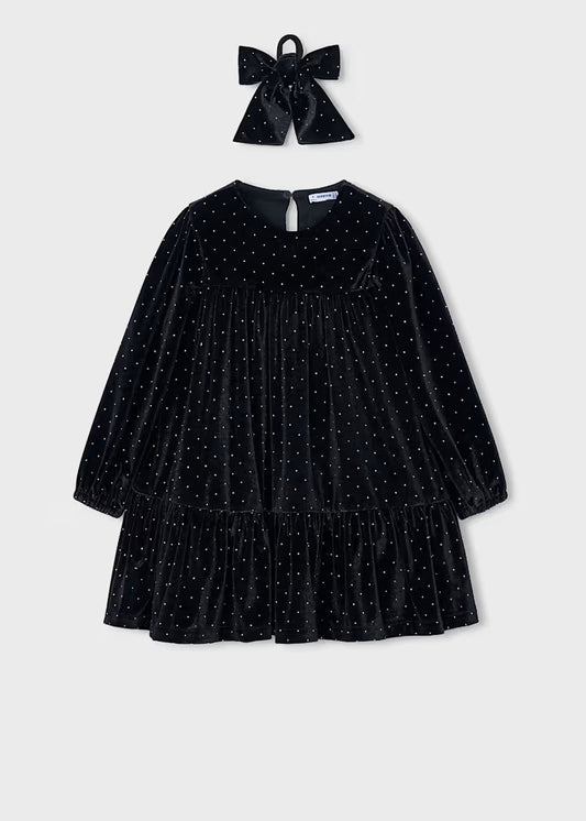 Mayoral - Velvet Dress w/ Scrunchie (4930)