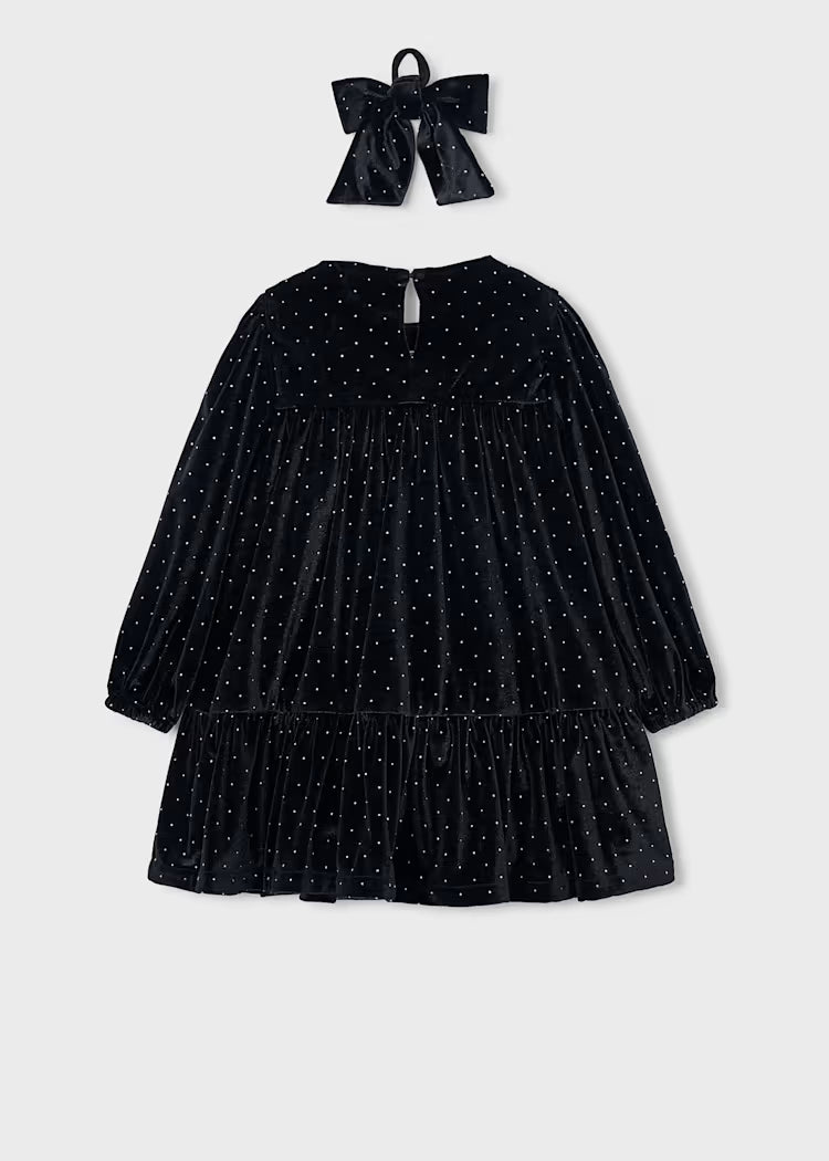 Mayoral - Velvet Dress w/ Scrunchie (4930)