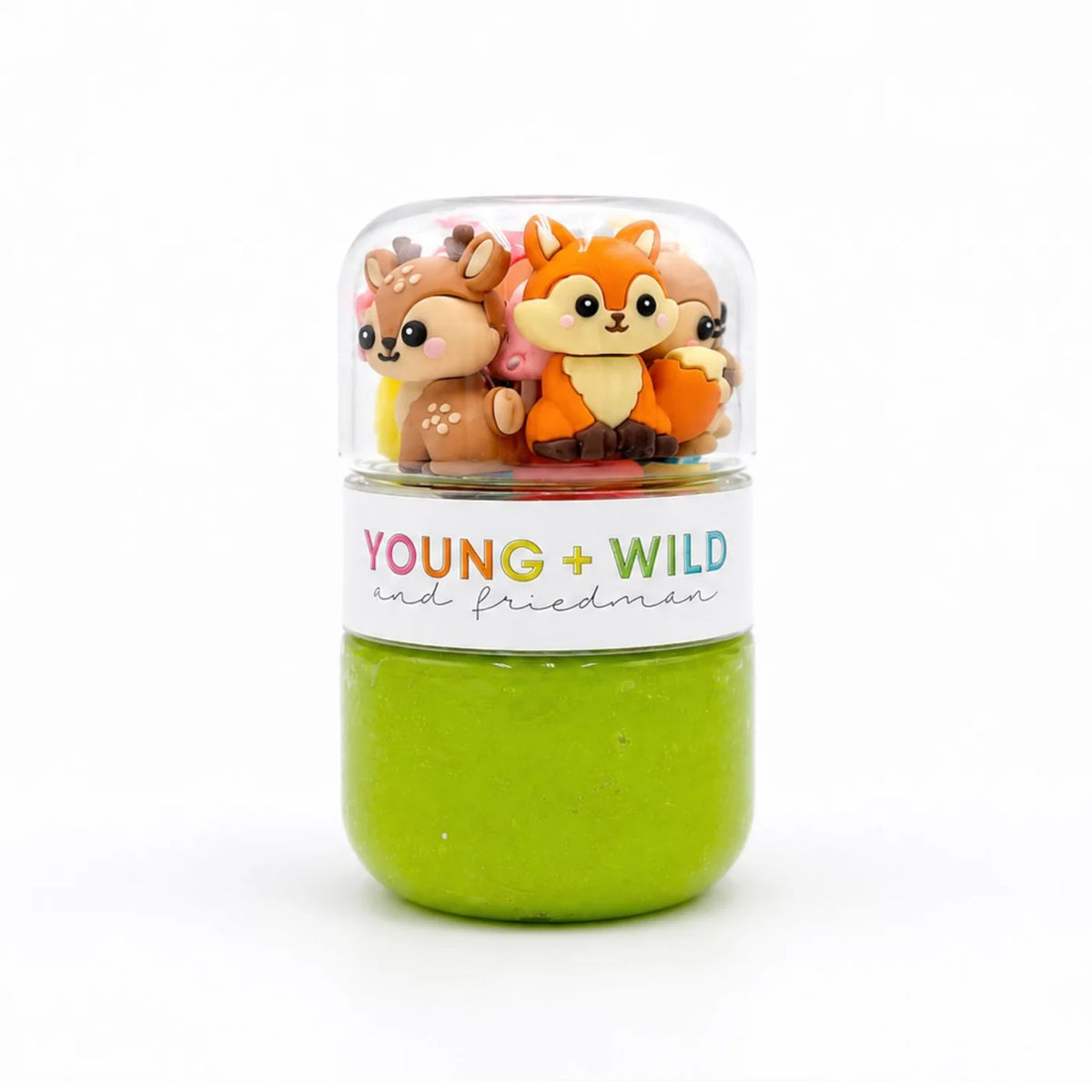Young + Wild and Friedman - Fall Animals Grab & Go Dough Jar