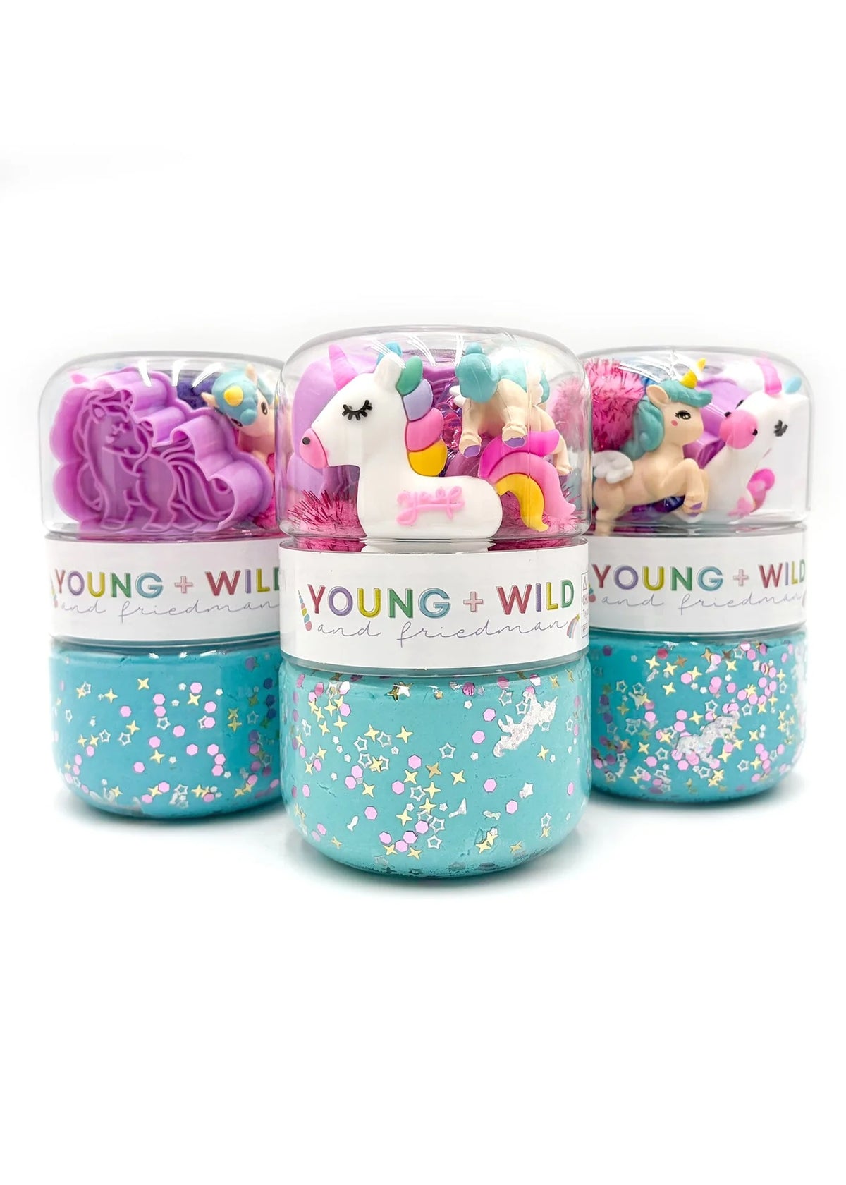 Young + Wild and Friedman - Unicorn Grab & Go Dough Jar